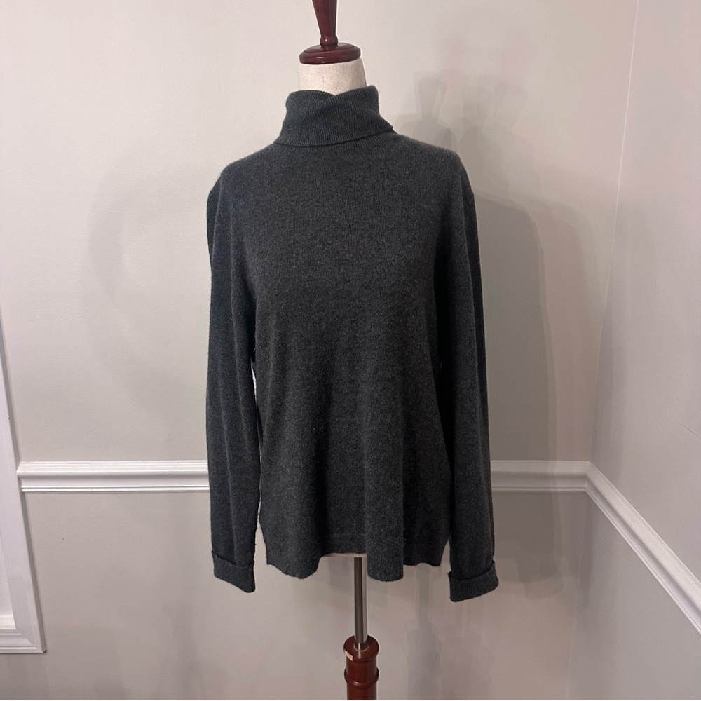 J. Crew Charcoal Gray Turtleneck Sweater - Picture 2 of 7